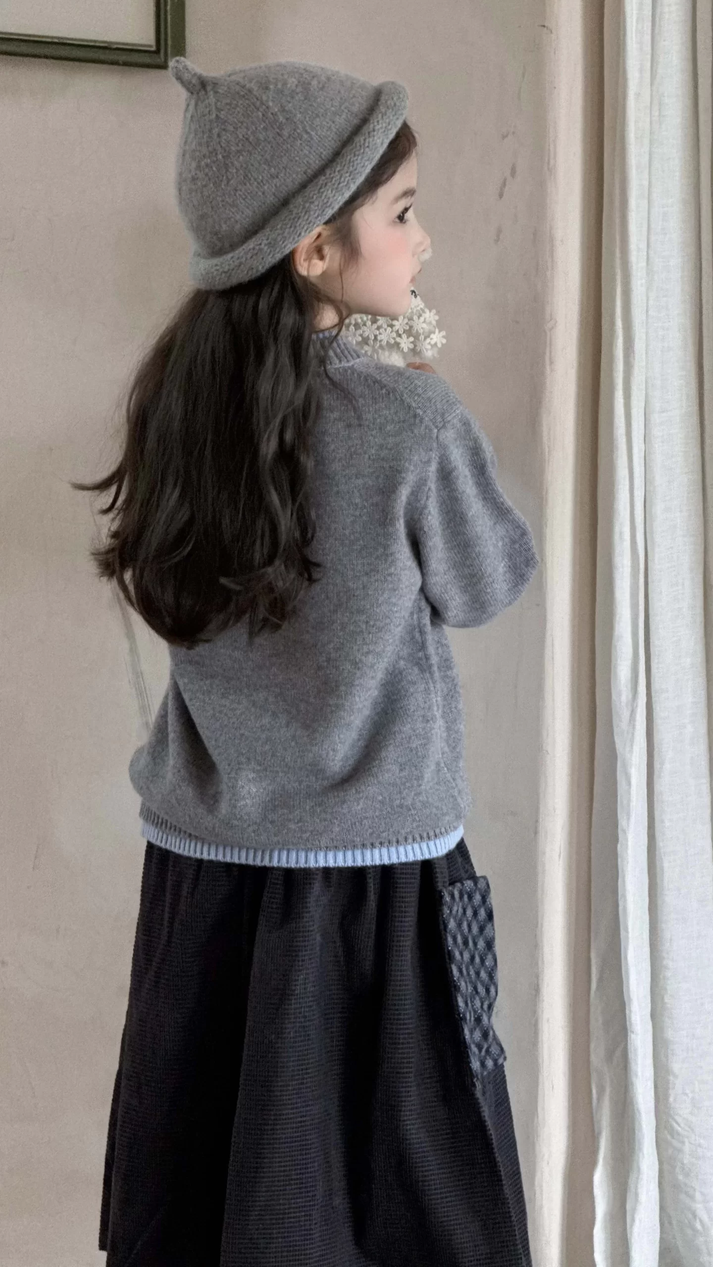 Double Layer Crew Neck Cashmere Jumper