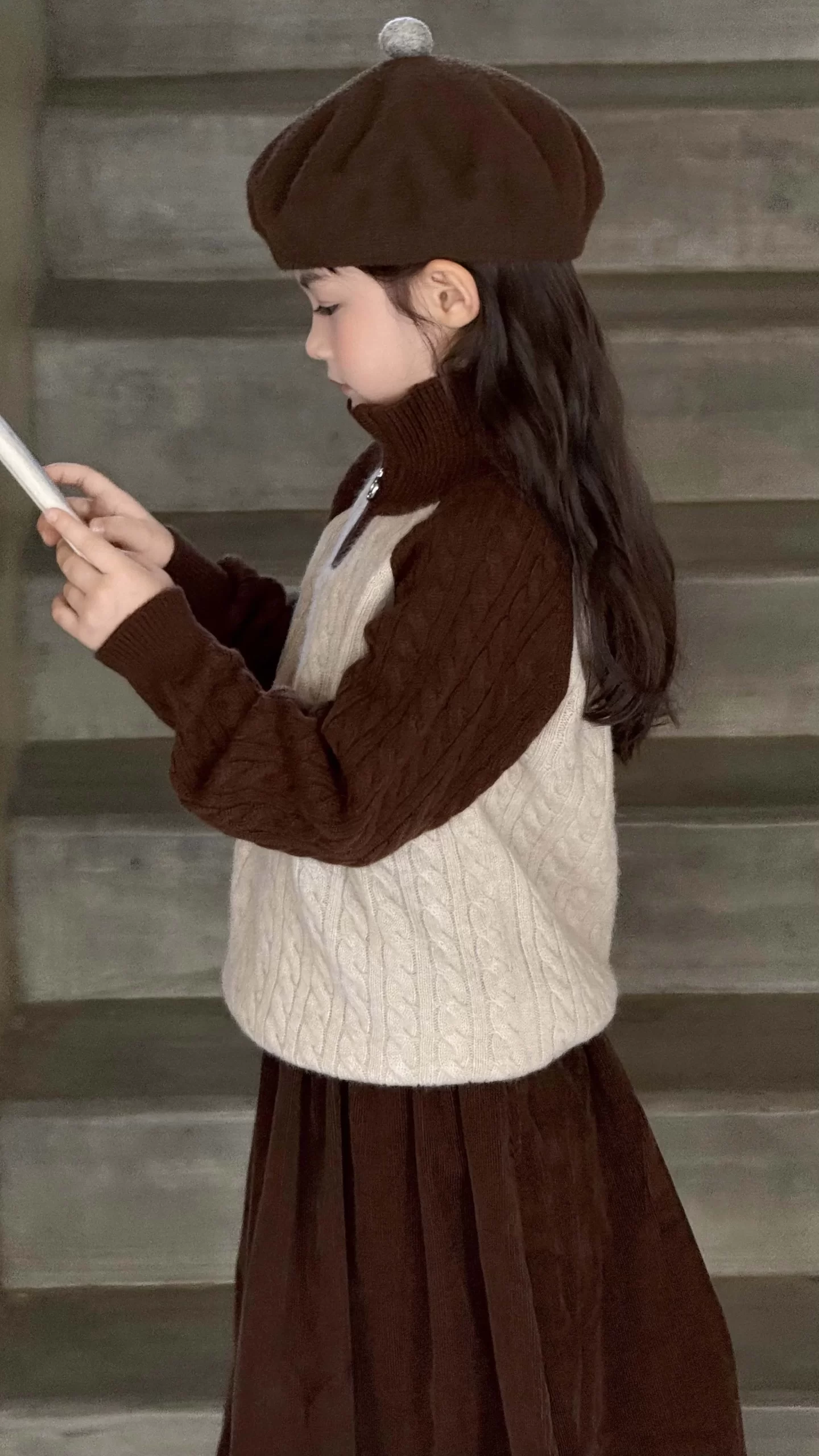 Raglan Half-Zip T-Neck Cashmere Jumper