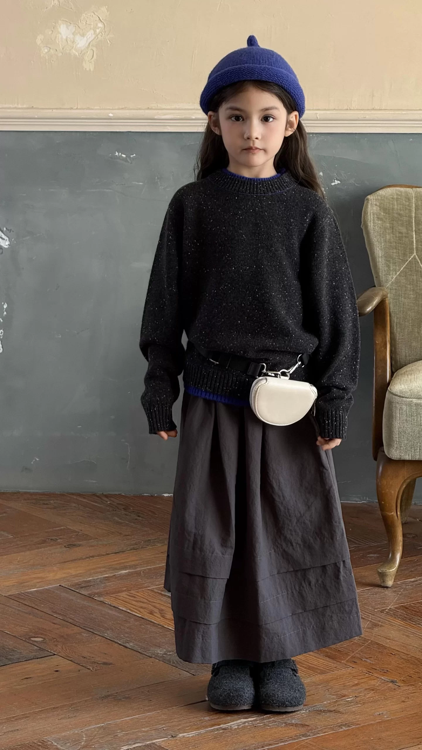 Double Layer Crew Neck Cashmere Jumper