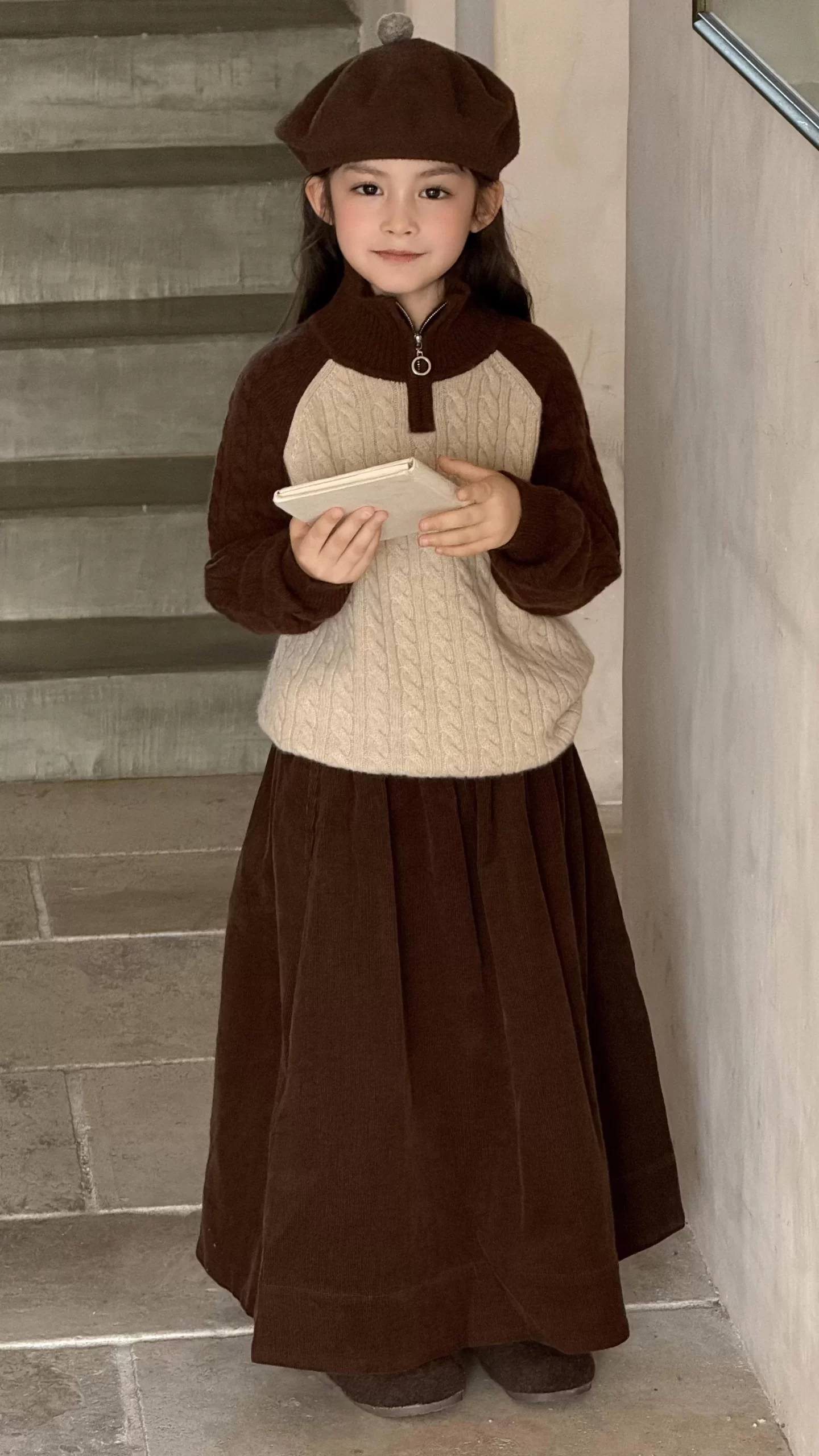 Raglan Half-Zip T-Neck Cashmere Jumper